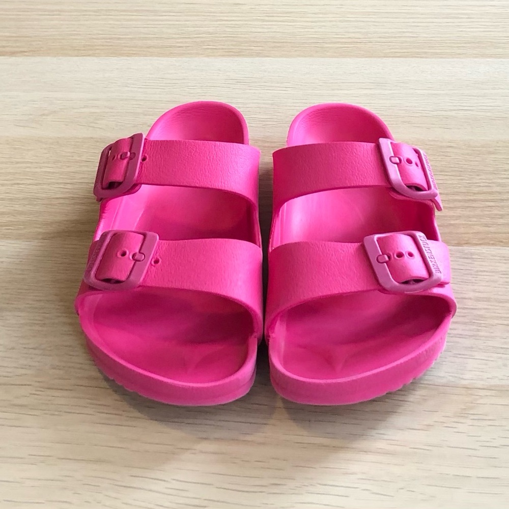 Birkenstock Eva Double Buckle Pink Sandals Slip On Girls Size 33.US:Size 2.5